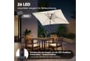 Sekey Aluminium Sonnenschirm Rechteckig Creme mit LED Bild 4