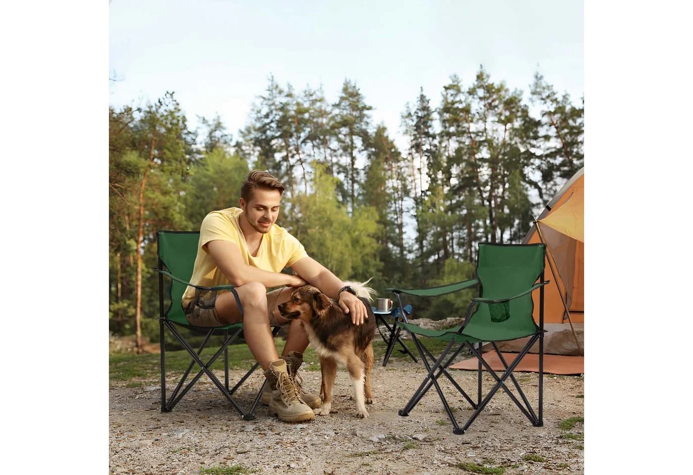 SUNULA Campingstuhl Faltbar Anglerstuhl Ultraleicht Grün