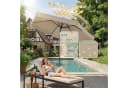 Sekey Sonnenschirm 200 cm Rund Knickbar mit Kurbel Taupe Bild 3