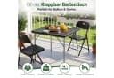 Sekey Klapptisch Schwarz - Faltbarer Campingtisch aus Kunststoff & Metall Bild 1