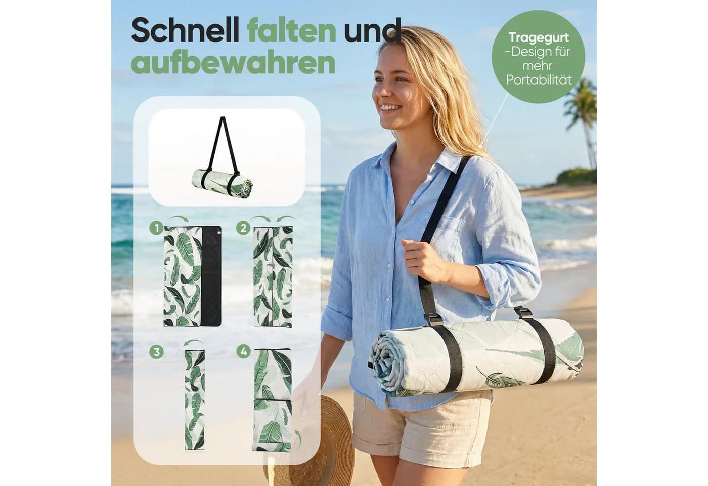 Sekey Picknickdecke 200x200 cm Wasserdicht Outdoor Camping - Bild 3