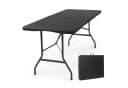 Sekey Campingtisch Klappbar Schwarz Rattan Optik Bild 2