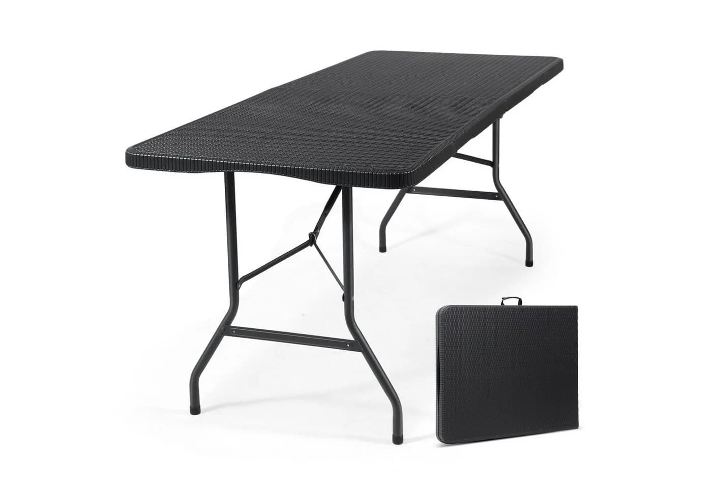 Sekey Campingtisch Klappbar Schwarz Rattan Optik - Bild 2