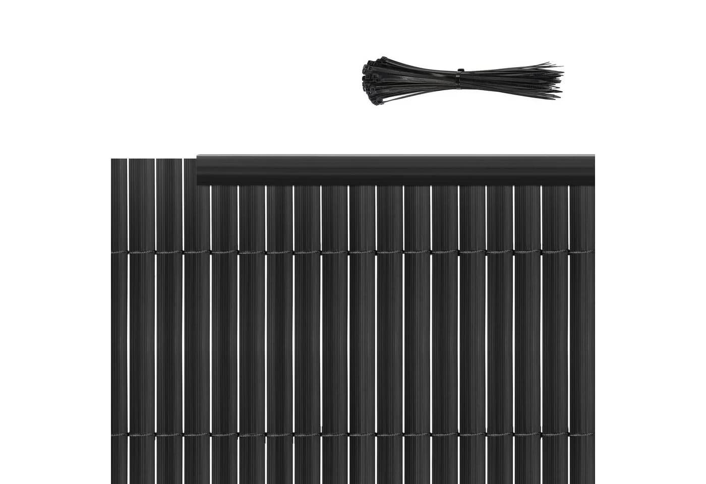 Sekey Balkonsichtschutz 5 m PVC Sichtschutzmatte Anthrazit - Bild 2