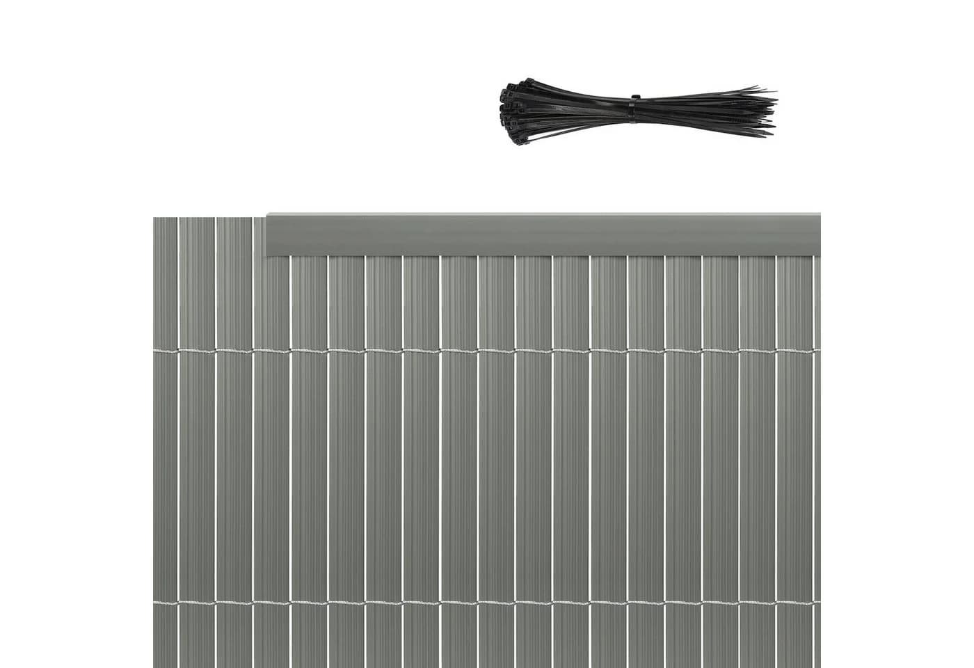 Sekey Balkonsichtschutz 5 m PVC Sichtschutzmatte mit Kabelbindern und Abschlussleiste - Bild 2