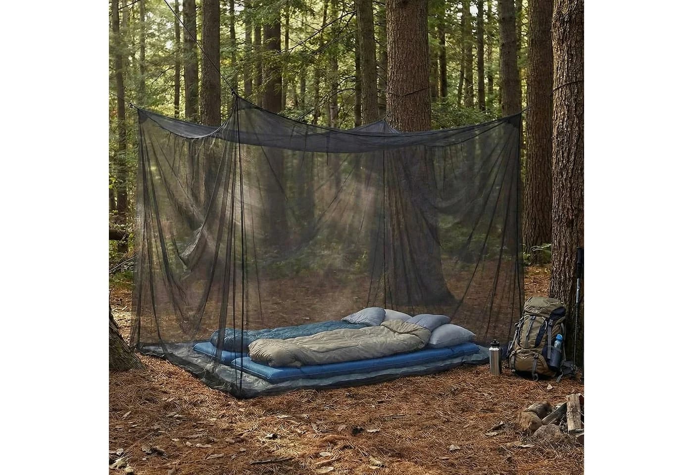 Sekey Moskitonetz Schwarz 300x300x250 cm Insektenschutz