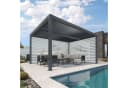 PURPLE LEAF Pergola mit Lamellendach und Sonnenrollo Grau Bild 4