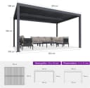 PURPLE LEAF Pergola Lamellendach Aluminium 300x424x240 cm Bild 1