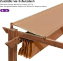 PURPLE LEAF Pergola Holzoptik mit einziehbarem Dach, Alu Terrassenüberdachung, Gartenpavillon Bild 5
