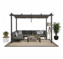 PURPLE LEAF Pergola Aluminium Pavillon mit Schiebedach, Wasserdichte Pergola mit verstellbarem Schatten und UV-Schutz Bild 2