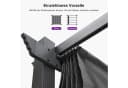 PURPLE LEAF Pergola Aluminium Pavillon mit Schiebedach, Wasserdichte Pergola mit verstellbarem Schatten und UV-Schutz Bild 3