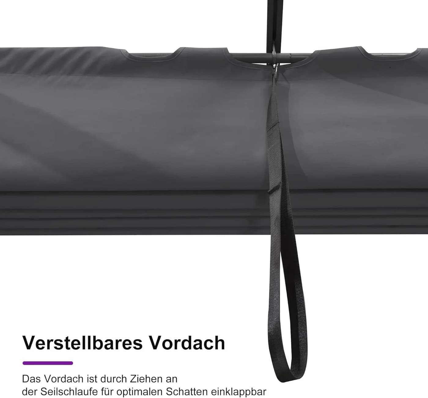 PURPLE LEAF Pergola Aluminium Pavillon mit Schiebedach, Wasserdichte Pergola mit verstellbarem Schatten und UV-Schutz - Bild 4