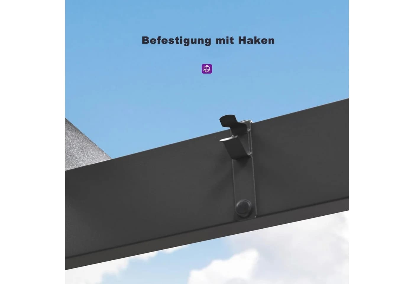 PURPLE LEAF Pergola Aluminium Pavillon mit Schiebedach, Wasserdichte Pergola mit verstellbarem Schatten und UV-Schutz - Bild 5