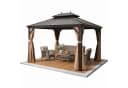 PURPLE LEAF Pavillon Aluminium Stahldach Hardtop Seitenteile Winterfest Bild 2