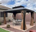 PURPLE LEAF Pavillon Aluminium Stahldach Hardtop Seitenteile Winterfest Bild 3