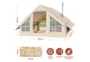 Meulbaty Aufblasbares Zelt XXL 420D Oxford-Stoff 3000mm Wasserdicht 6 Personen Bild 3