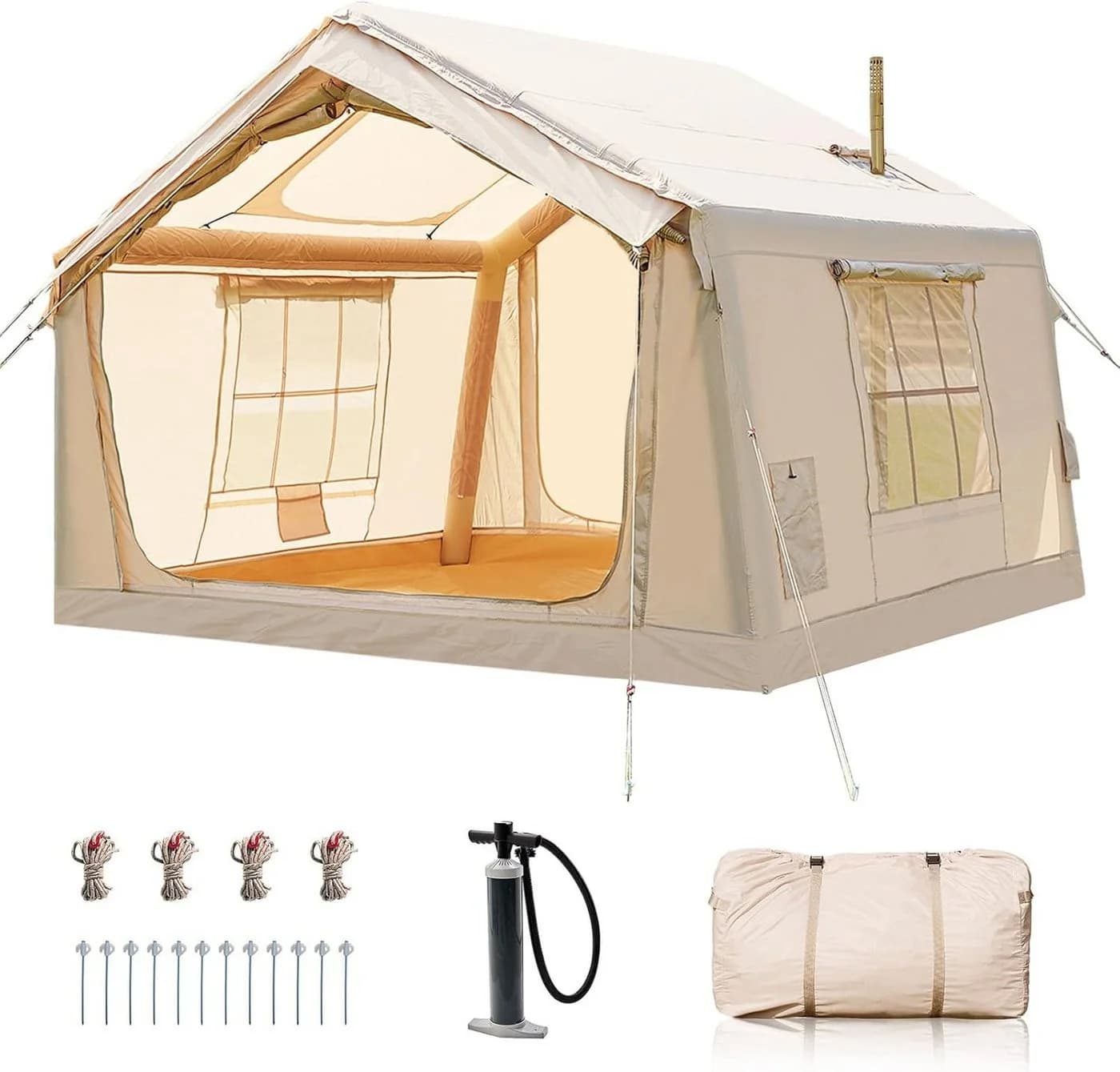 Meulbaty aufblasbares Zelt 6 Personen 300D Oxford-Gewebe UPF50+ - Bild 2