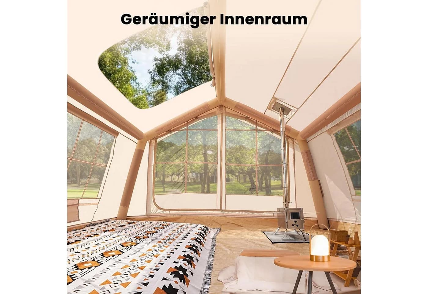 Meulbaty aufblasbares Zelt 6 Personen 300D Oxford-Gewebe UPF50+ - Bild 3