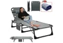 Meulbaty Klappbett Gästebett, Sonnenliege, Campingbett, 220KG lastlager Gartenliege Bild 2