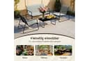 ZAISZE Gartenlounge-Set 4-tlg. Dunkelgrau mit Glas-Couchtisch Bild 5