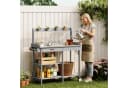 Bealife Garten-Geräteschrank Pflanztisch Grau mit Schubladen Bild 3