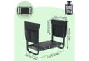 FIVMEN Kniebank Arbeitshocker 2-in-1 Gartenhocker Anthrazit Bild 1