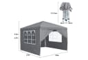 FIVMEN Partyzelt 2.5x2.5m Faltpavillon Gartenpavillon mit 4 Seitenteilen Bild 1