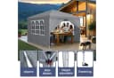 FIVMEN Partyzelt 2.5x2.5m Faltpavillon Gartenpavillon mit 4 Seitenteilen Bild 3