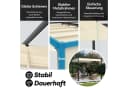 FIVMEN Pergola Gartenpavillon mit Schiebedach Beige Metall Bild 3