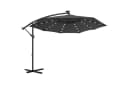 FIVMEN Sonnenschirm mit LED Solarbetriebene Dunkelgrau Bild 2