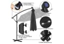 FIVMEN Sonnenschirm mit LED Solarbetriebene Dunkelgrau Bild 5