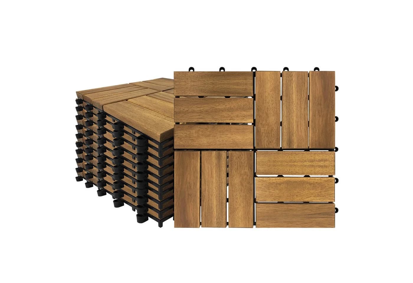 FIVMEN Terrassenfliesen Akazienholz Braun Klicksystem - Bild 2