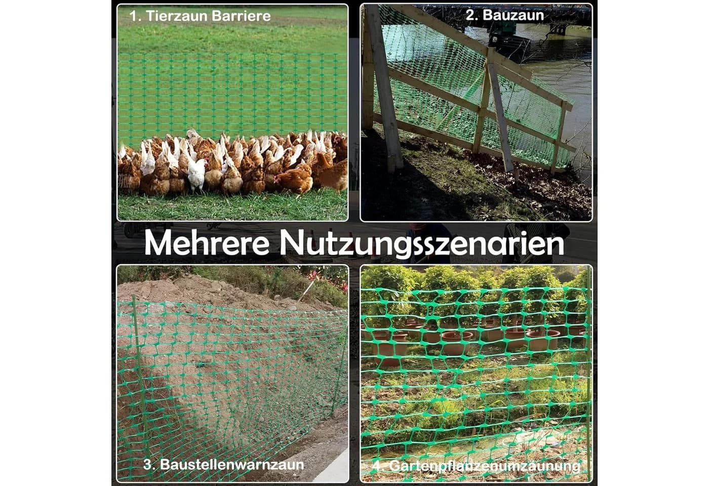 FIVMEN Gartenzaun 100 cm Schutzzaun - Bild 4