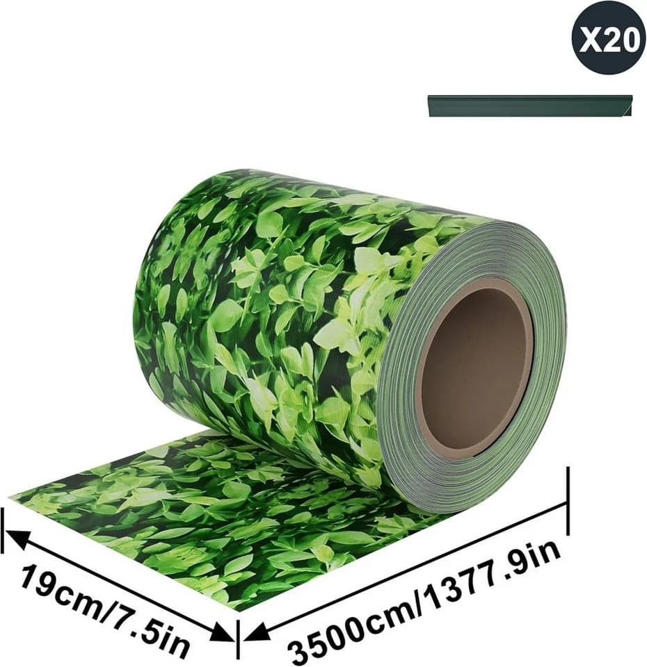 FIVMEN PVC Sichtschutzstreifen Kleine Blätter 35m