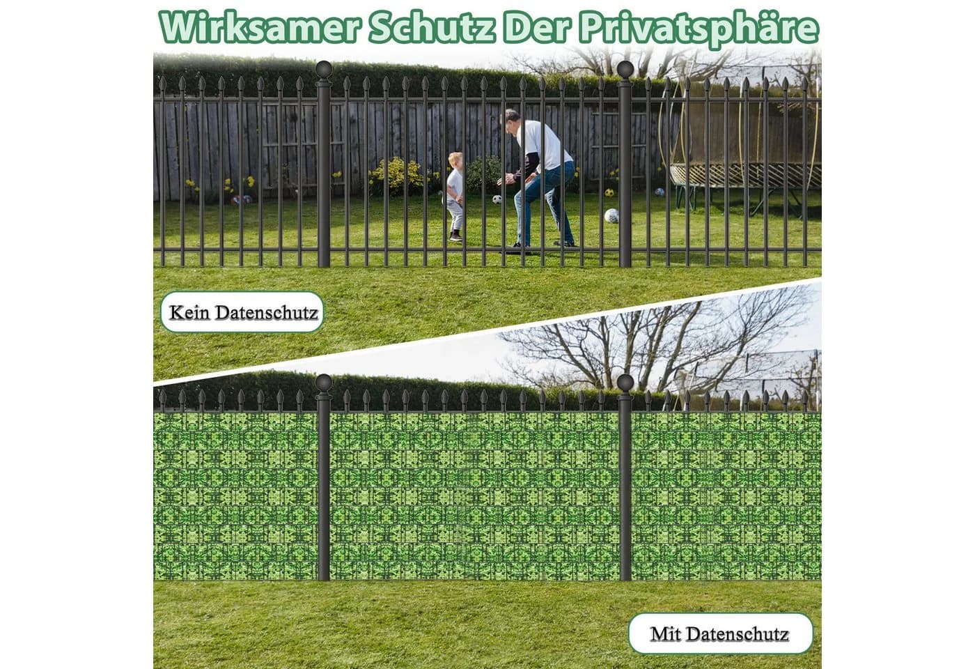 FIVMEN PVC Sichtschutzstreifen Kleine Blätter 35m - Bild 3