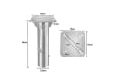 FIVMEN Schirmhalter Metall Universal Bodenplatte Silber Bild 1