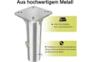 FIVMEN Schirmhalter Metall Universal Bodenplatte Silber Bild 5