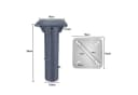 FIVMEN Schirmhalter Metall Universal Bodenplatte Dunkelgrau Bild 1