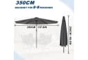 FIVMEN Sonnenschirm 350 cm Beige/Dunkelgrau Bild 1