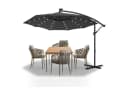 FIVMEN Sonnenschirm 300cm Balkon UV-Schutz Solar LED Bild 2