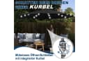 FIVMEN Sonnenschirm 300cm Solarbetriebene mit LED Kurbel Marktschirm UV-Schutz Bild 3