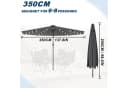 FIVMEN Sonnenschirm 350cm Balkon Terrassenschirm Solar-LED UV-Schutz Bild 1