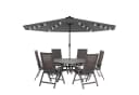 FIVMEN Sonnenschirm 350cm Balkon Terrassenschirm Solar-LED UV-Schutz Bild 2