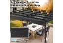 FIVMEN Gartenpavillon 3x3m Schiebedach Schwarz Stahl Bild 1