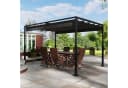 FIVMEN Gartenpavillon 3x3m Schiebedach Schwarz Stahl Bild 2