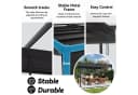 FIVMEN Gartenpavillon 3x3m Schiebedach Schwarz Stahl Bild 3