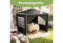 FIVMEN Gartenpavillon Partyzelt Schwarz mit PVC-Fenstern Bild 1