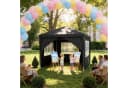 FIVMEN Gartenpavillon Partyzelt Schwarz mit PVC-Fenstern Bild 2