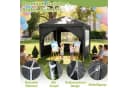FIVMEN Gartenpavillon Partyzelt Schwarz mit PVC-Fenstern Bild 3