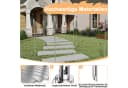 FIVMEN 6x Edelstahl Gartenfackel Silber mit Docht Bild 3